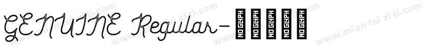 GENUINE Regular字体转换